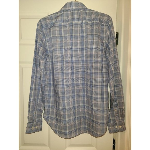 Mens Michael Kors Dress Shirts Button Down Navy Multi Color Slim Fit 15 1/2 34-3 - Picture 2 of 9